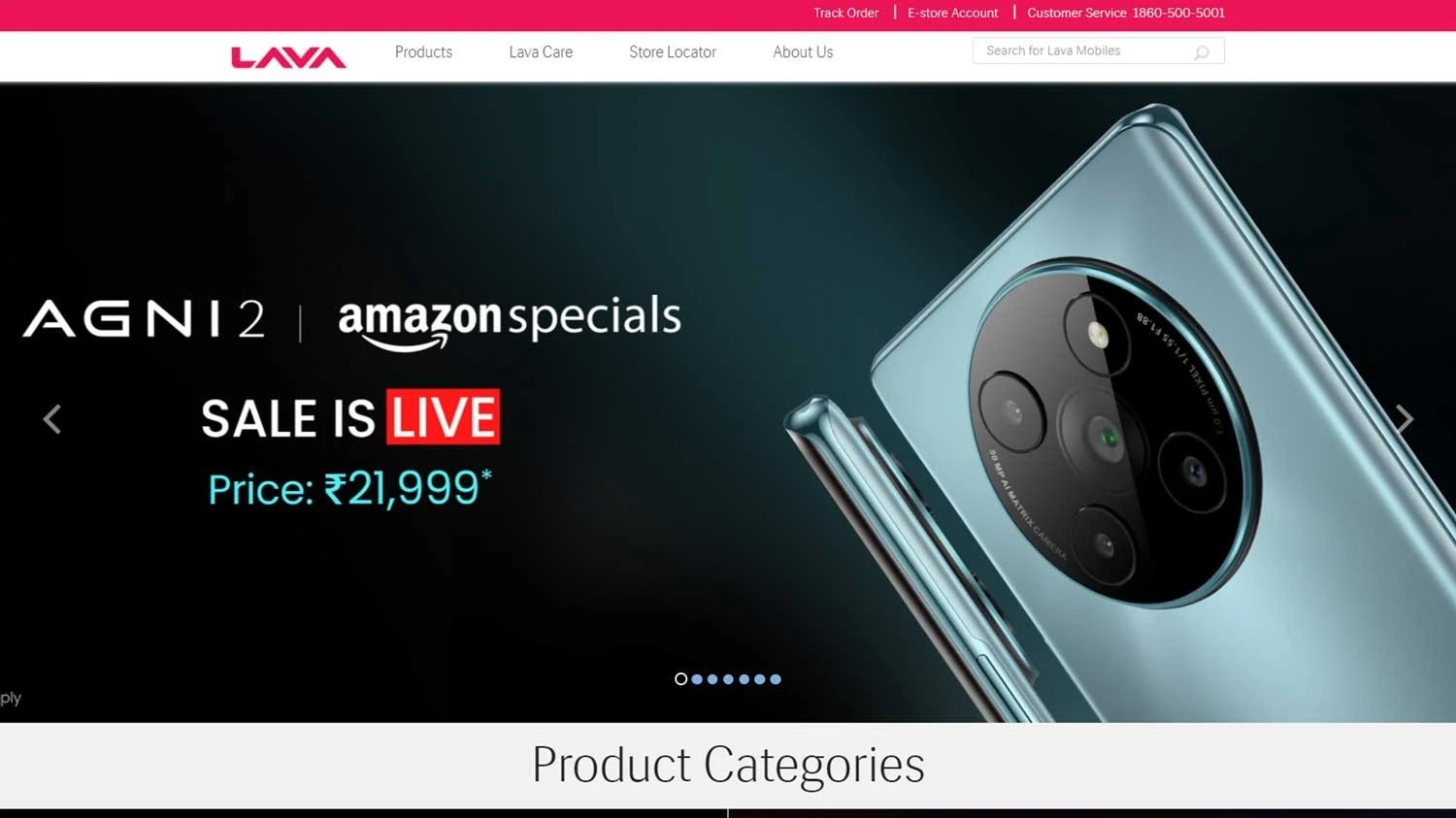 Lava Mobiles Website